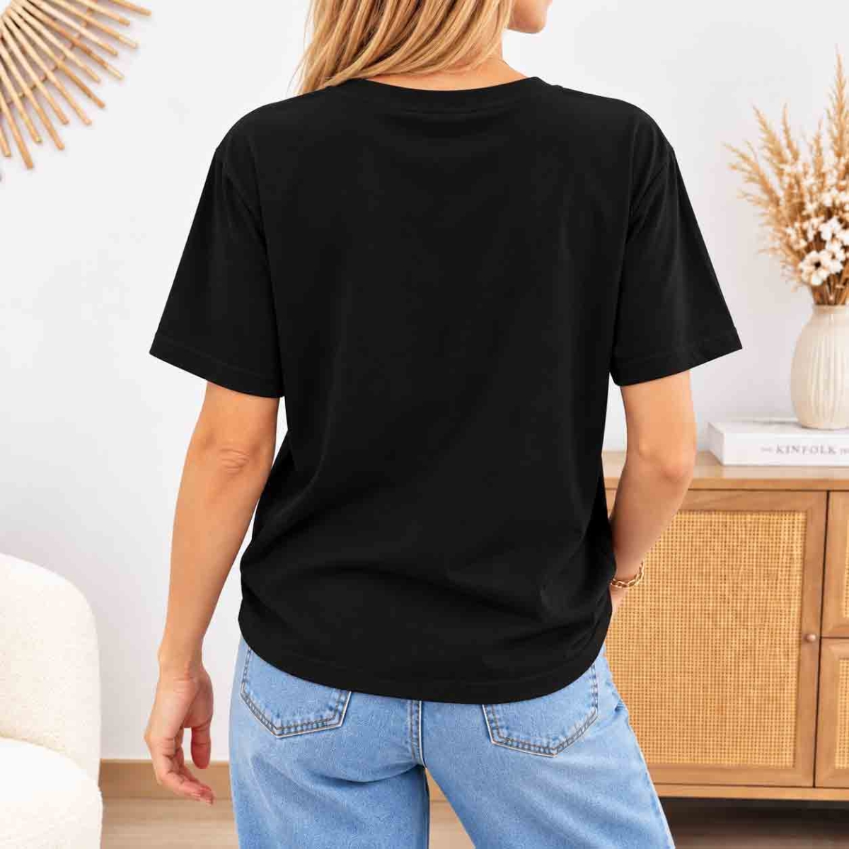 T-shirt femme noir taille unique NY strass du 36 au petit 42