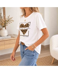T-shirt Free Spirit femme avec petits strass incrustés