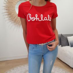 T-shirt Ohlala rouge